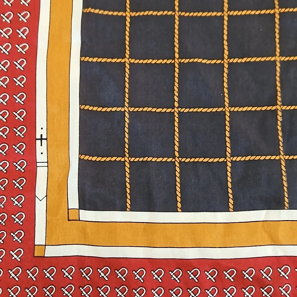 Vintage silk large square scarf